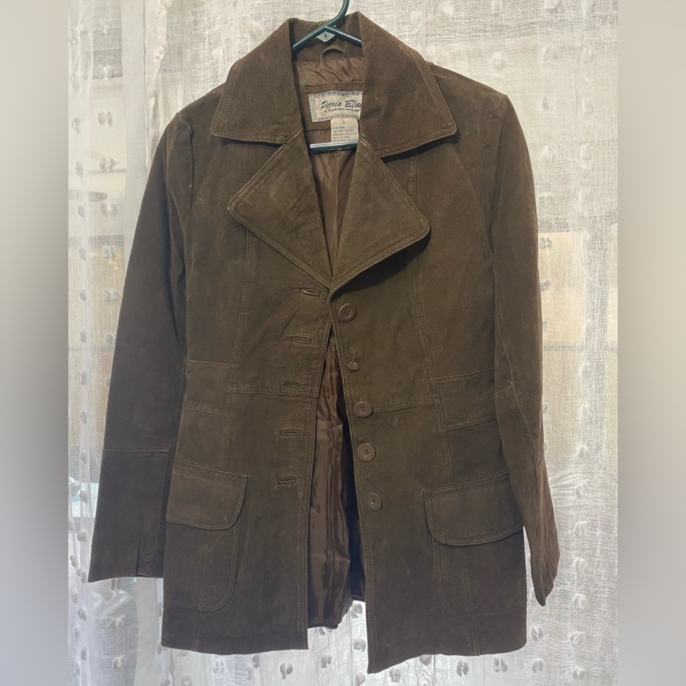 PARIS BLUES OUTERWEAR VINTAGE BROWN LEATHER JACKET SIZE SMALL